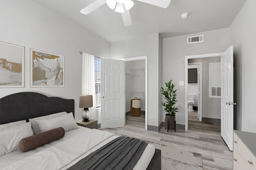 Bedroom at Almeda Park Apartments in Houston TX